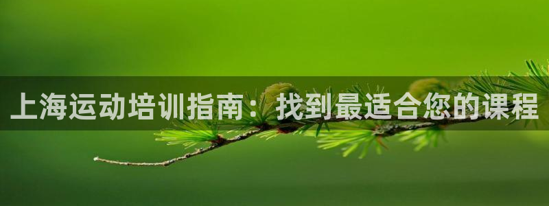 富联平台案7O777：上海运动培训指南：找到最适合您