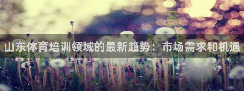 富联娱乐心 5o69I7：山东体育培训领域的最新趋势：市场需